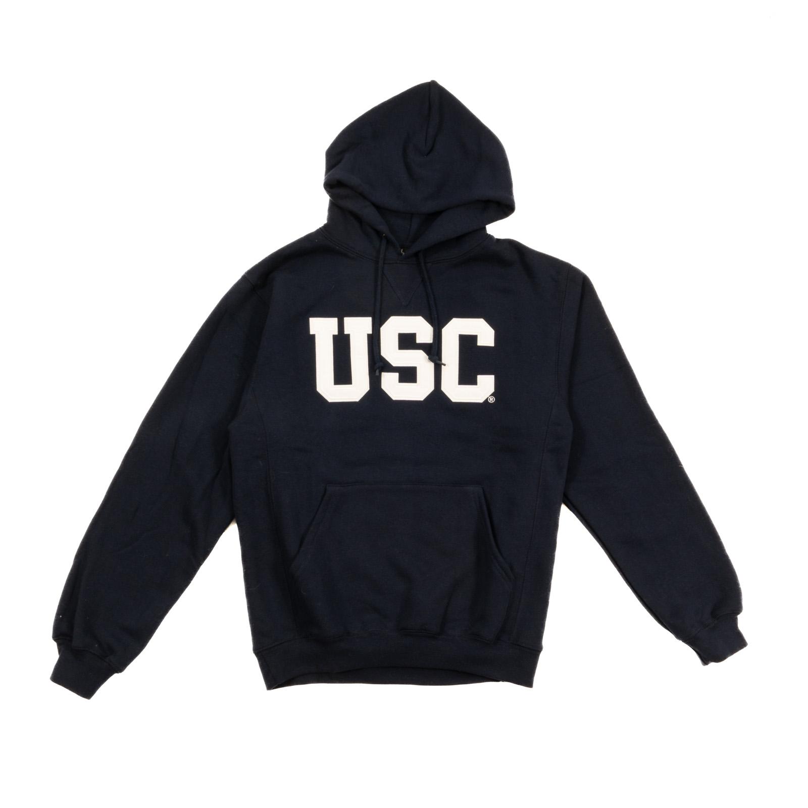 USC Trojan Basics Heritage Navy Tackle Twill Fleece Hoodie USC Bookstores
